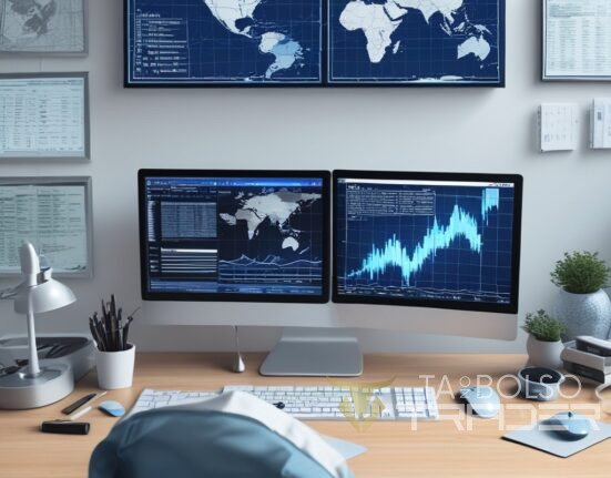 Trader operando no mercado forex com gráficos