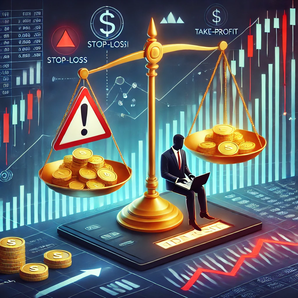 Trader aplicando gestão de risco em gráficos de mercado