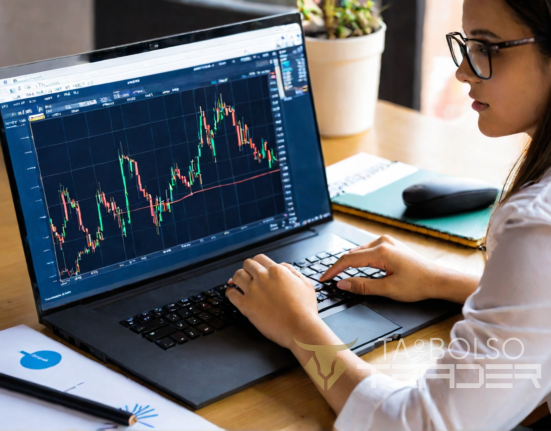 Trader estudando gráficos para educação no day trade