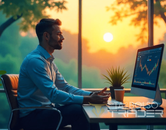 trader meditando para preparação mental no trading