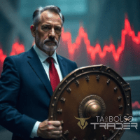 Gestão de risco no day trade com stop loss em gráfico