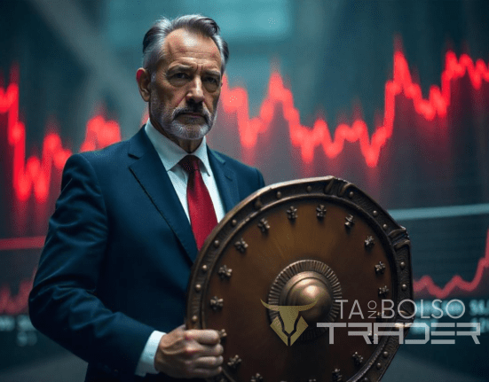 Gestão de risco no day trade com stop loss em gráfico