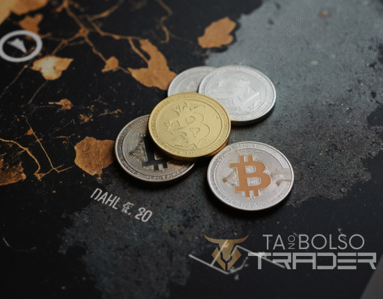 Trader analisando altcoins