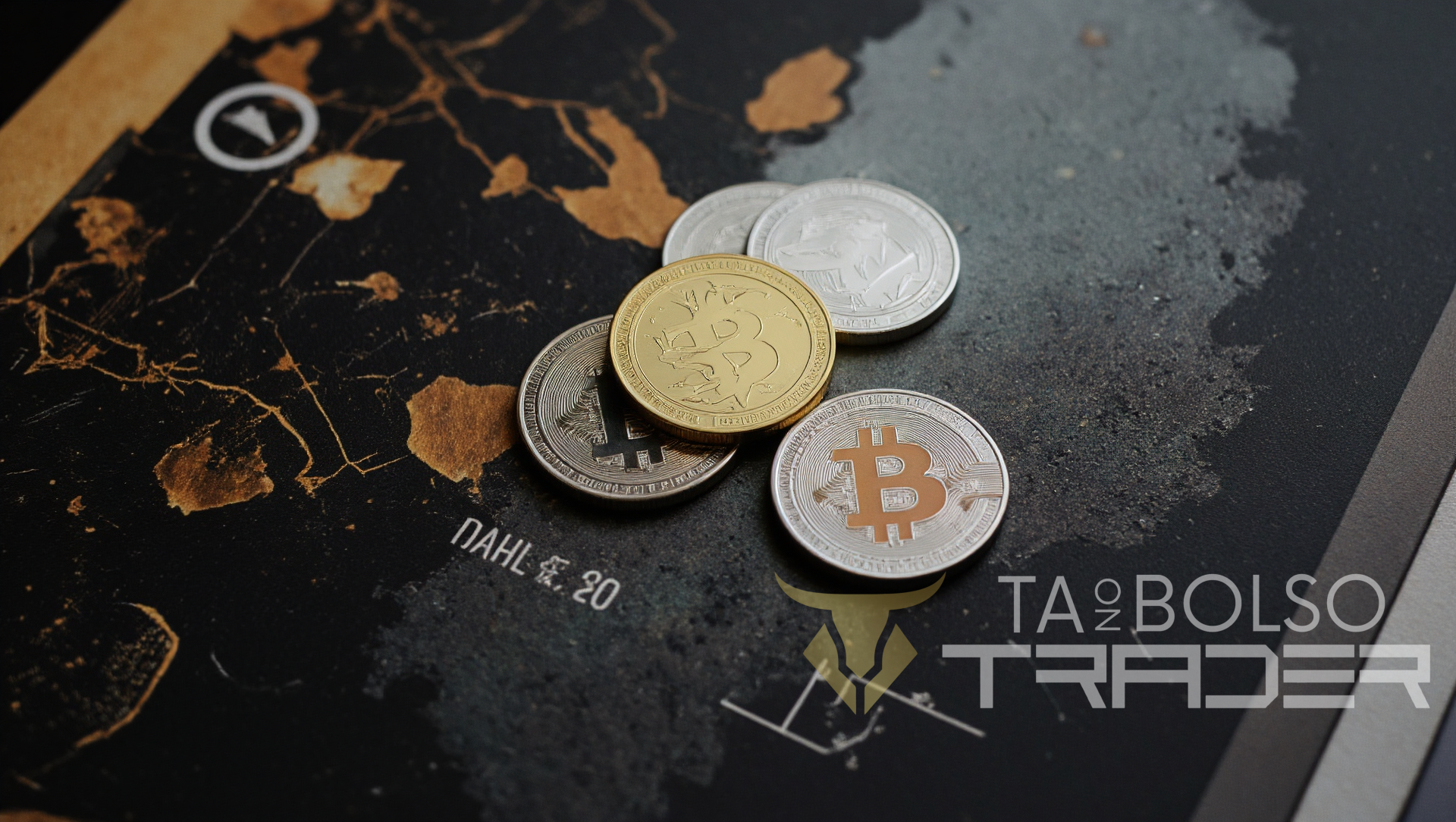 Trader analisando altcoins