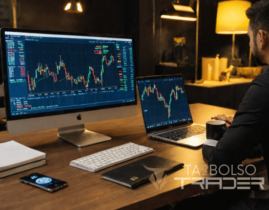 Trader refletindo sobre a diferença entre persistência e teimosia no trading