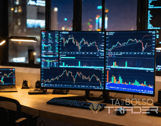 Trader analisando gráficos nos melhores horários para operar day trade no Brasil