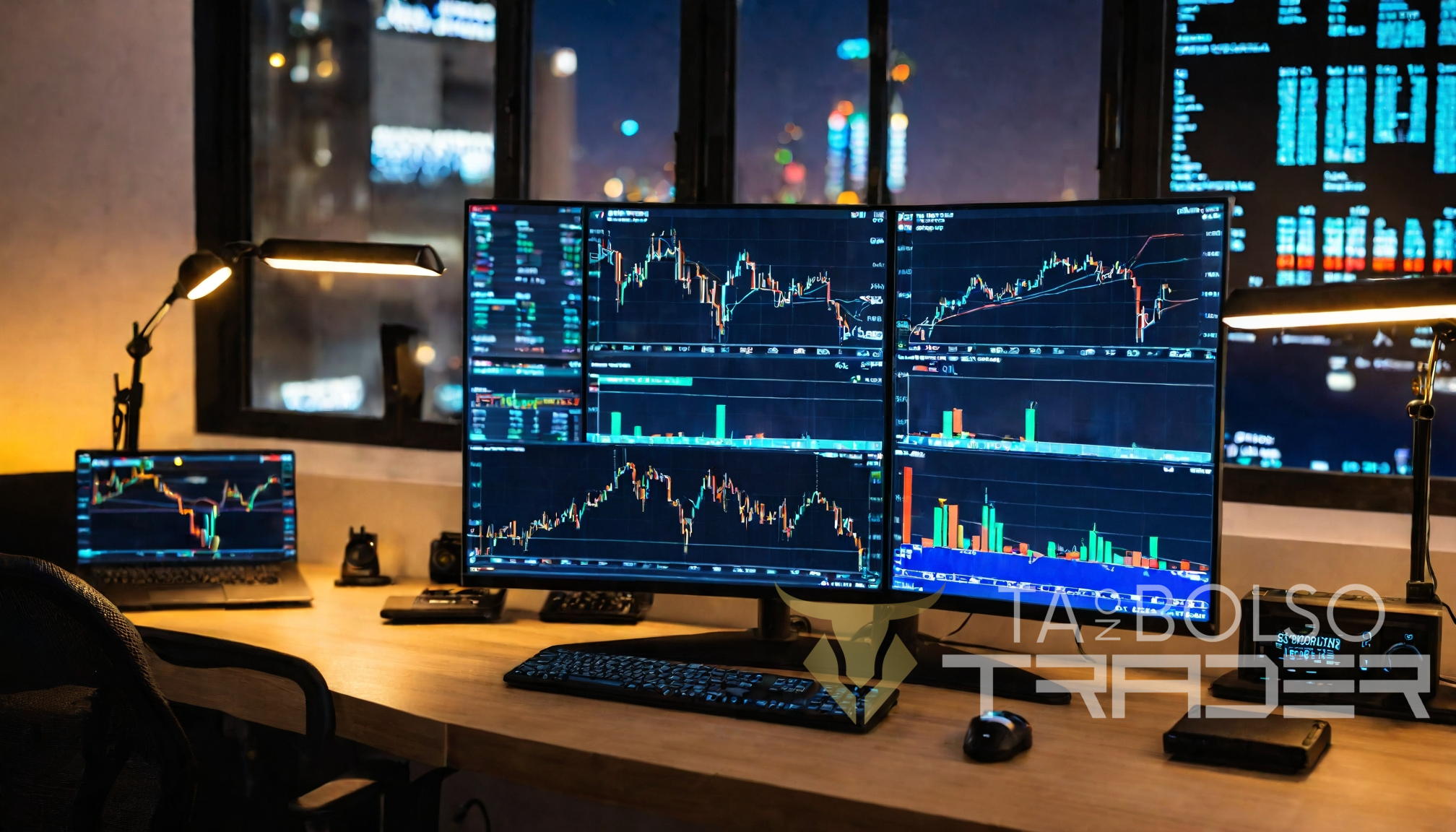 Trader analisando gráficos nos melhores horários para operar day trade no Brasil