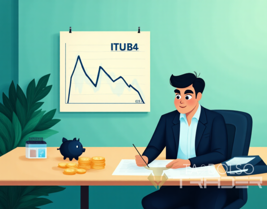 Investidor comprando ações de dividendos com pouco