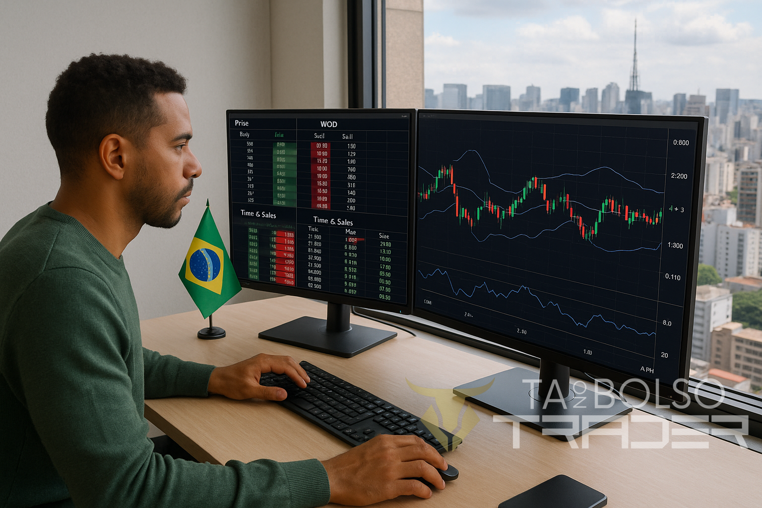 Trader usando tape reading