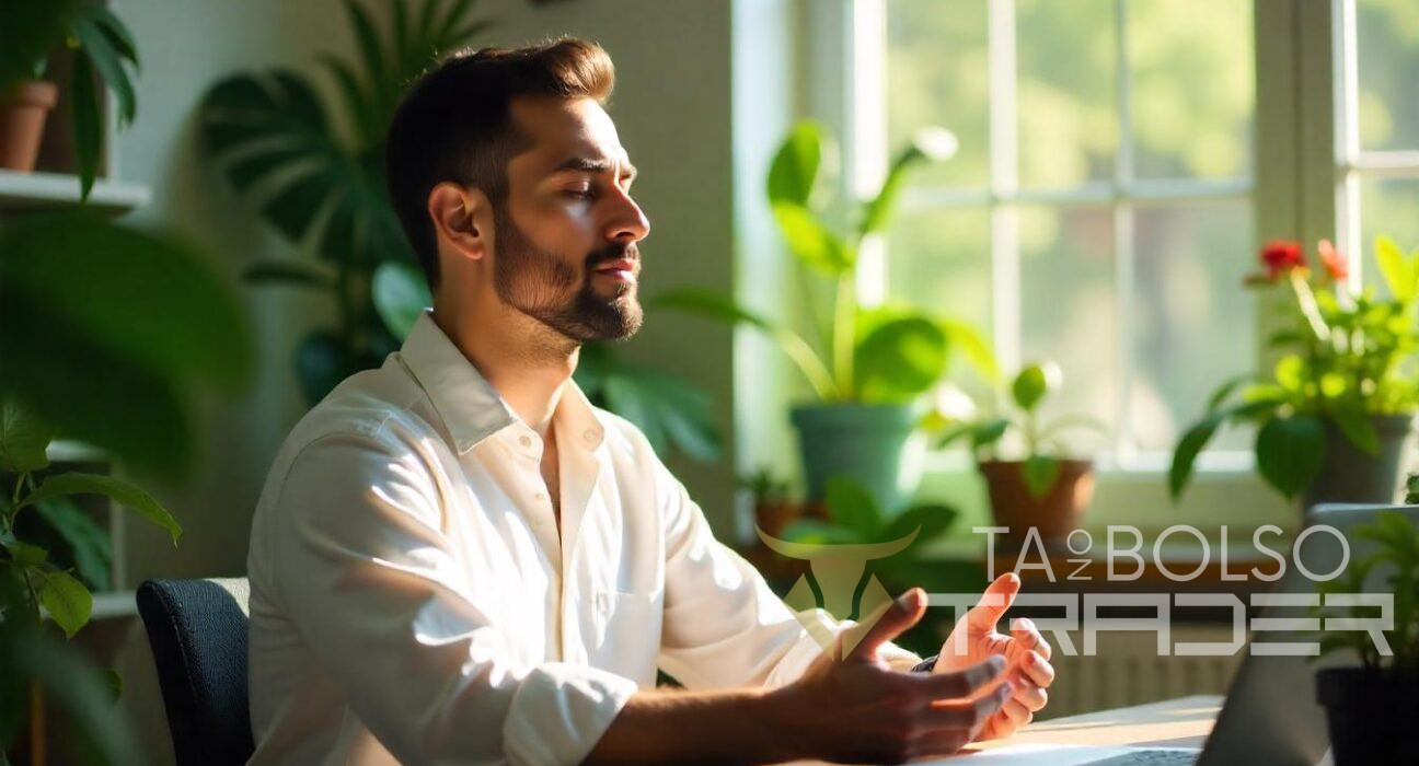 Trader controlando ansiedade