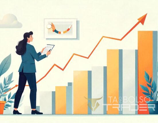 Investidor analisando dividendos