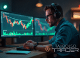Trader gerenciando risco