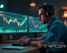 Trader gerenciando risco