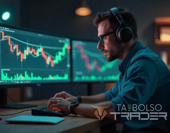 Trader gerenciando risco